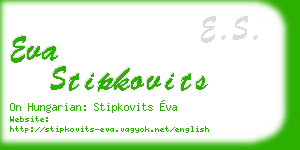 eva stipkovits business card